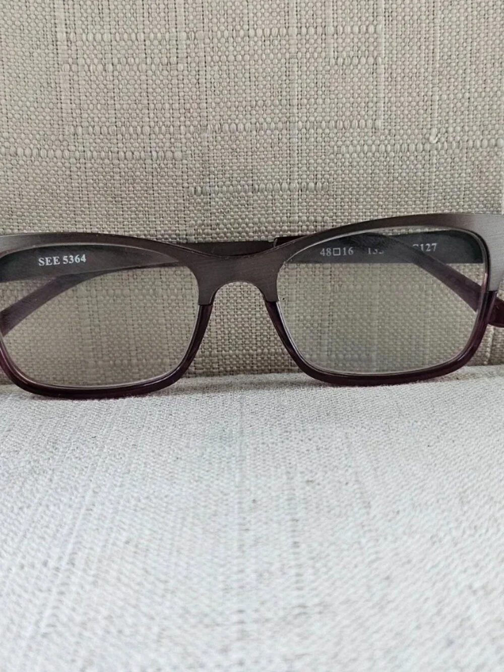 Vintage See Women Eyeglasses Frame Red/Gunmetal Tone Eyewear SEE5364 Glasses